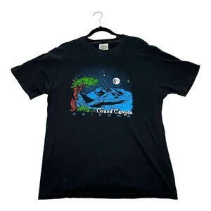 Vintage Fred Harvey Trading Company Label‎ - GRAND CANYON Large T-Shirt Black